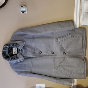 Vintage Lakeland Mens Wool Coat In Gray Size 44 Long